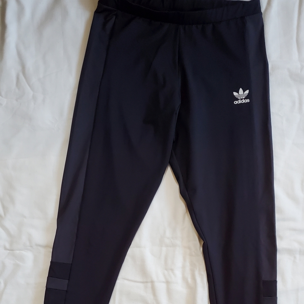 Adidas Black Leggings with Details